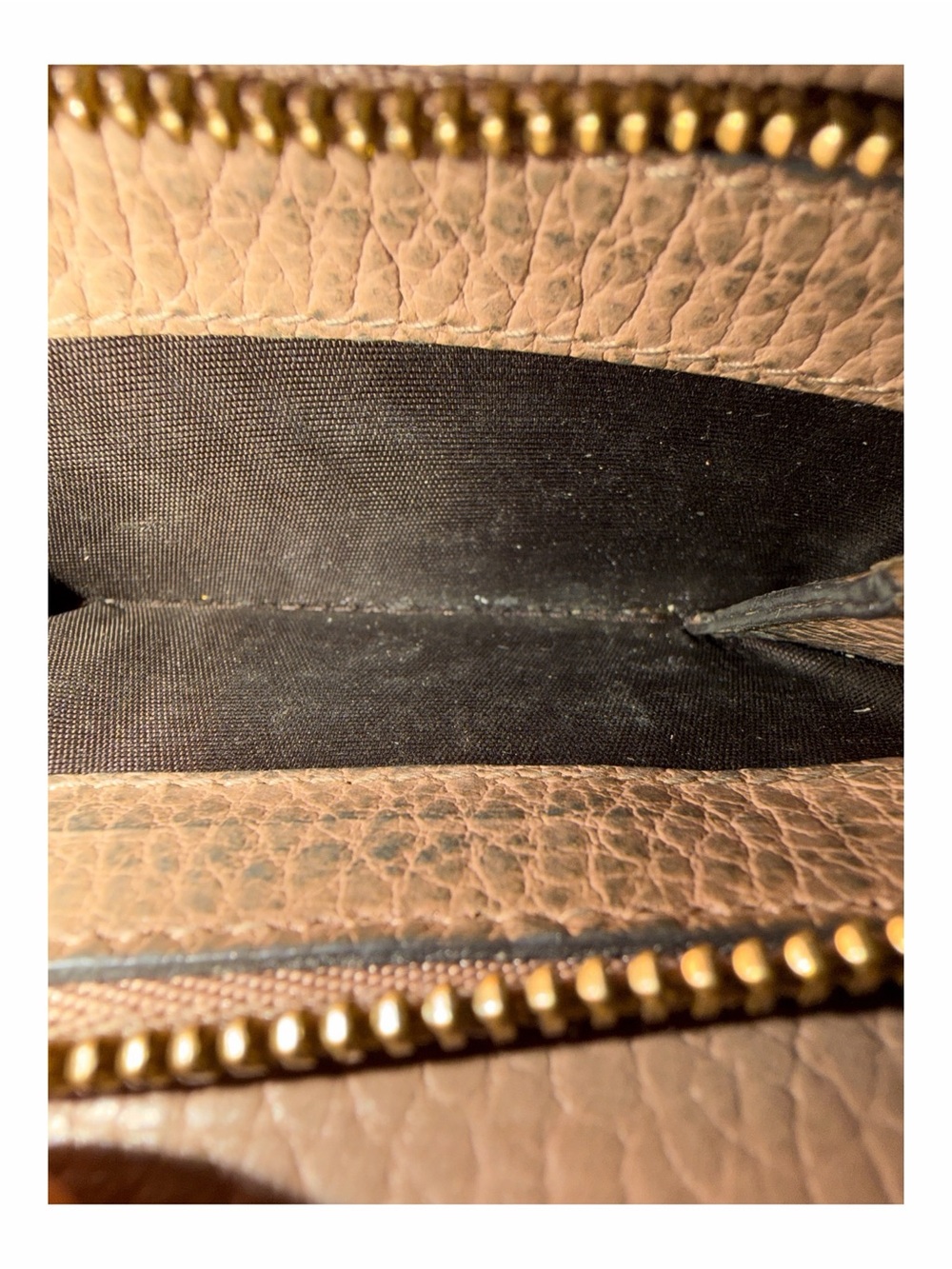 Gucci Nude Beige Textured Leather Petite GG Marmont Trifold Mini Wallet Italy - Picture 5 of 5